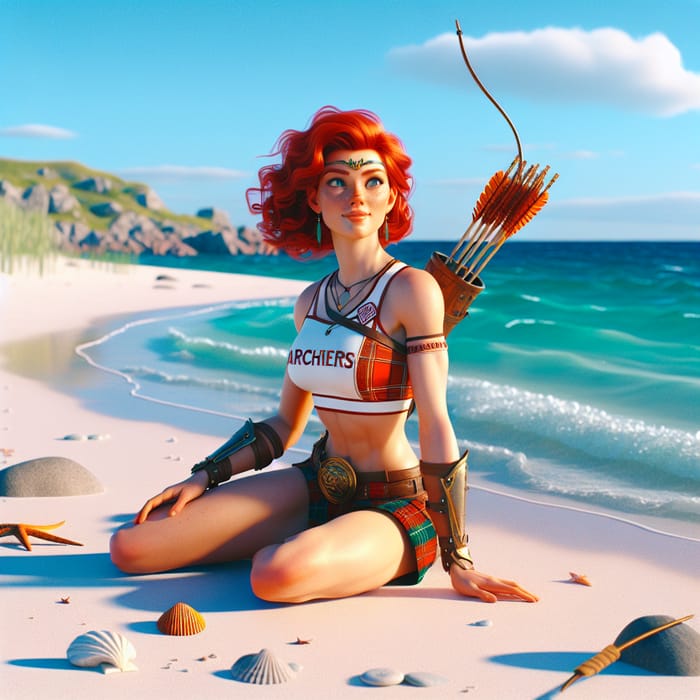 Mérida Style Adidas Bikini Beach Scene | Brave Pixar Animation