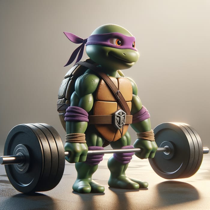 Donatello Ninja Turtle Deadlift: Gym Training Image