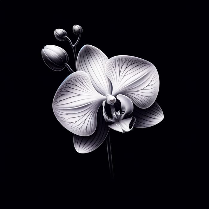 Realistic Orchid Tattoo Design - Minimalist Beauty