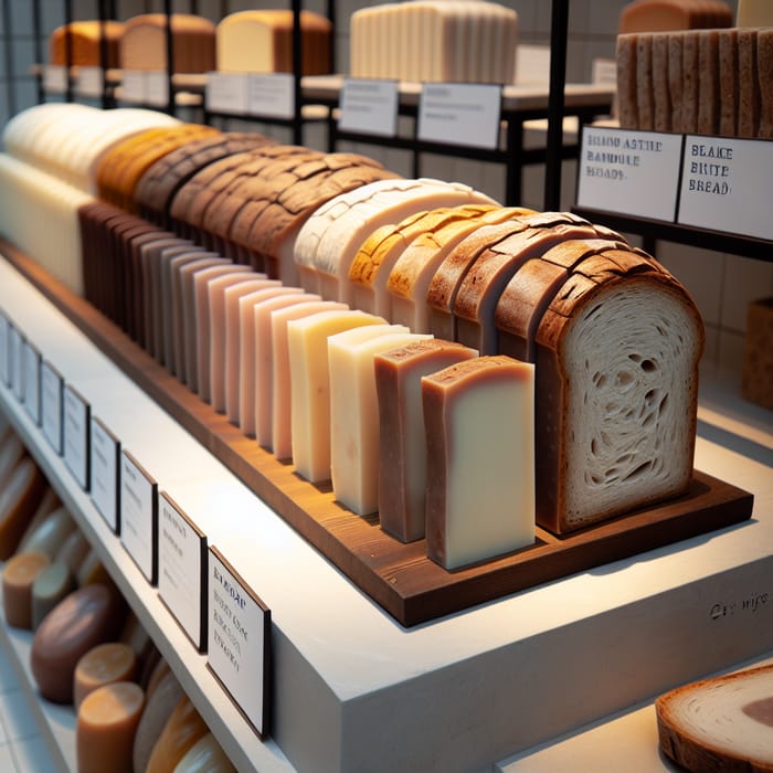 Distinct Artisan Bread-shaped Soap Slices | Handmade