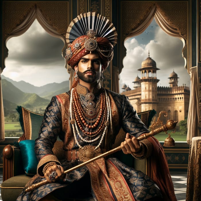 Kemp Gowda | South Asian Royal Figure in Majestic Castle