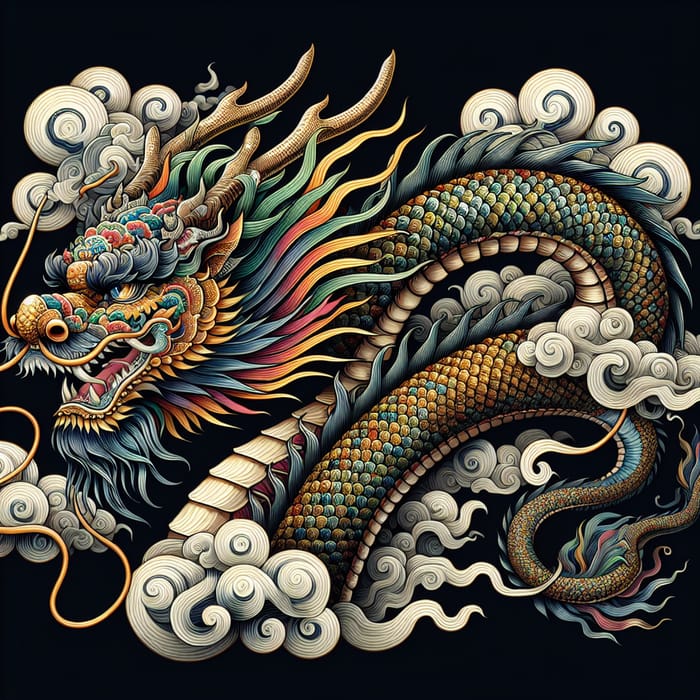 Majestic Asian Dragon Artwork | Exquisite Dragon Illustration