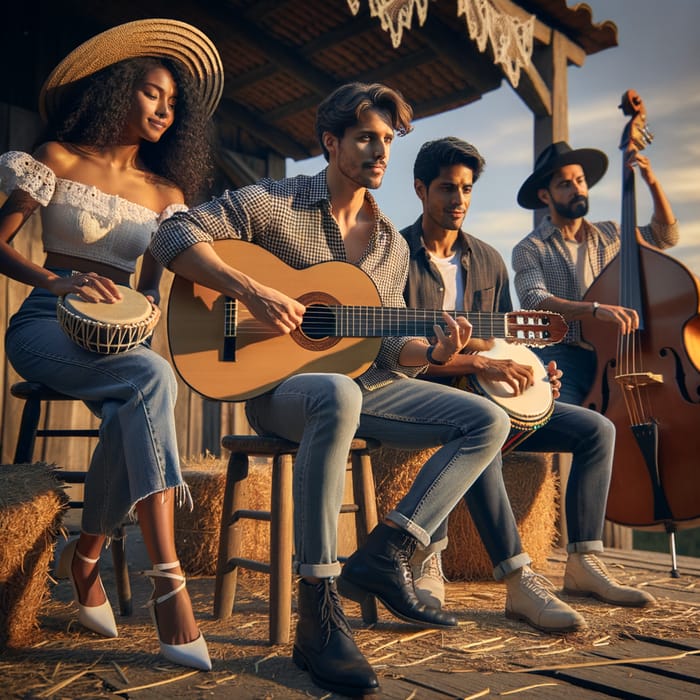 Sierreño Music Band: Guitar, Tambora, Guitarron, Vihuela