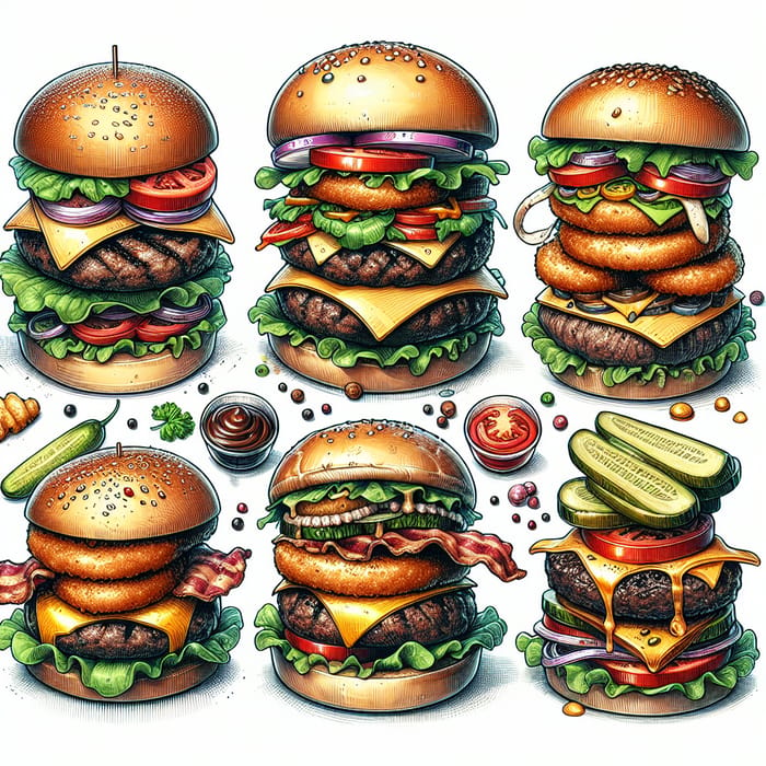 Tempting Burger Varieties: Slider, Veggie, Double-Stack