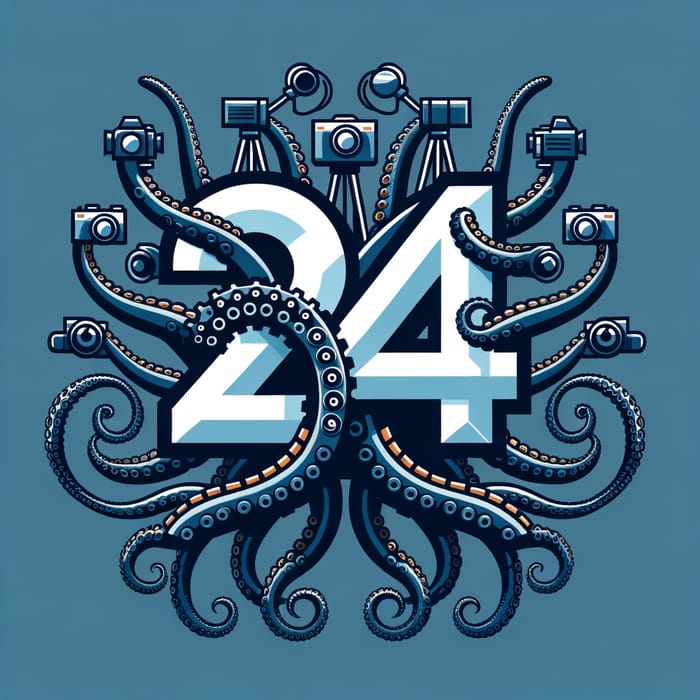 Modern Logo Design 24 with Gears & Tentacles