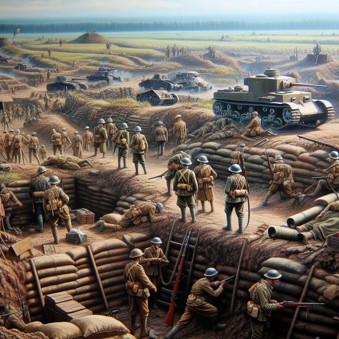 Historical World War 2 Oil Painting | War Depiction Art