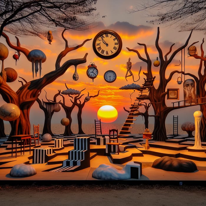 Surrealistic Sunset Art: Enigmatic Beauty