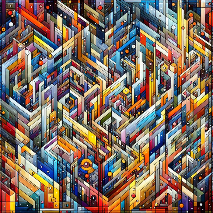 Intricate Abstract Geometry Art