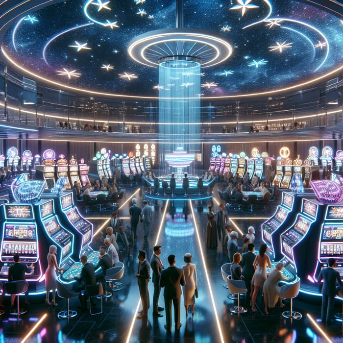 Futuristic Casino: Neon Lights & High-Tech Games