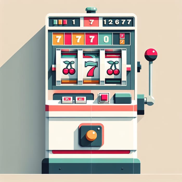 Minimalist Slot Machine Design with Geometric Simplicity