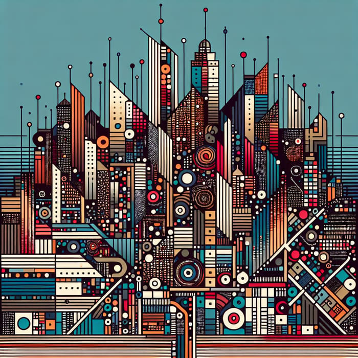 Cityscape Abstract Art | Urban Skyline & Skyscrapers
