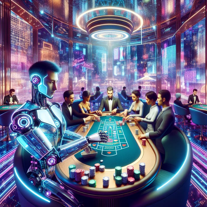 BaccaratFever: A Futuristic Neon Casino Gaming Experience