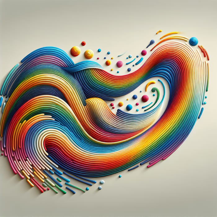 Vibrant Abstract Rainbow Art | Swirling Color Spectrum