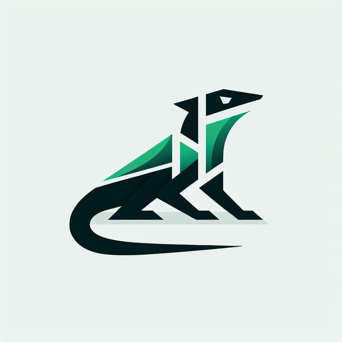 Minimalist Lizard Logo Design - Abstract Symbol