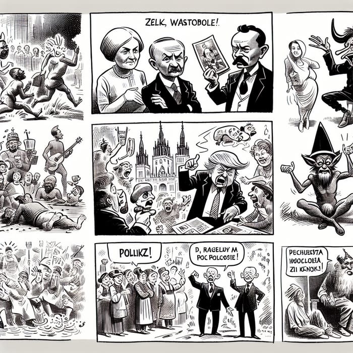 Polish Political Caricatures | Satirical Sketches