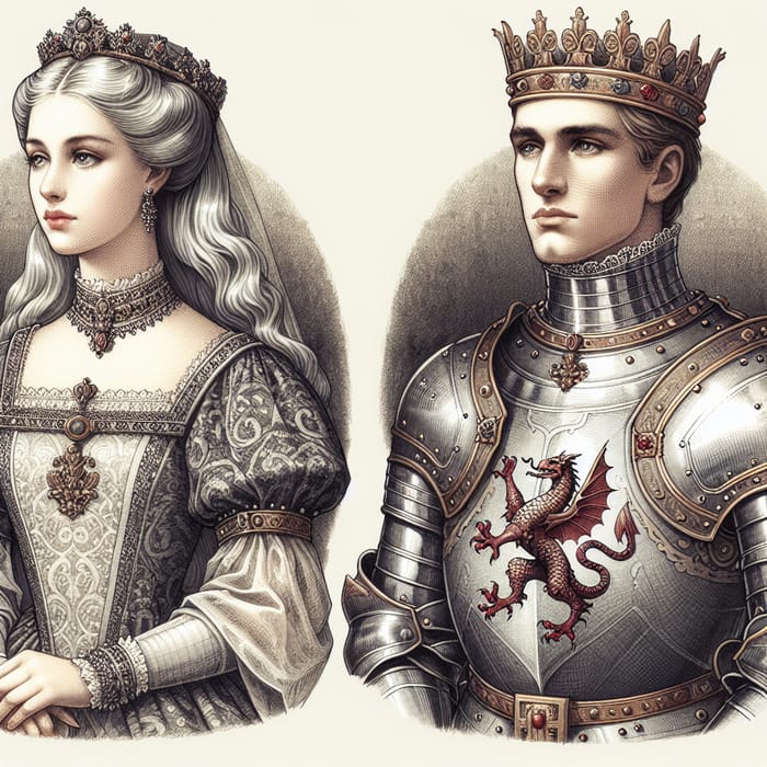 Helaena and Aegon: Epic Fantasy Portraits of Royal Siblings, AI Art  Generator