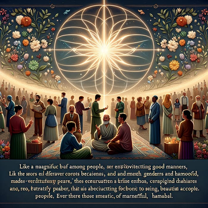 Noble Behaviour Noble Conduct: Radiant Goodness & Harmony in Humanity | AI Art ...