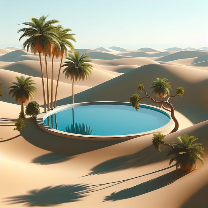 Desert Oasis: A Minimalist Sandy Paradise