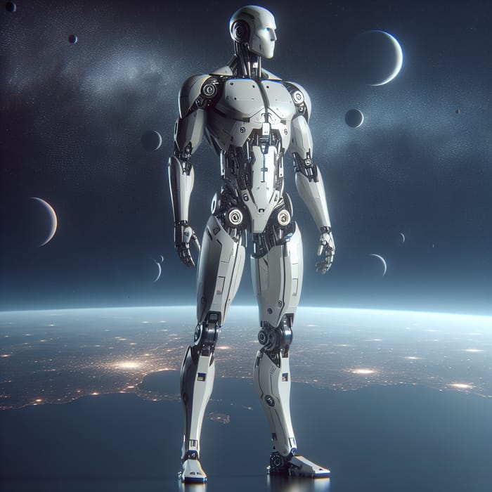 Sci-Fi Soldier Robot - Resembles Star Wars Design - Full Body View