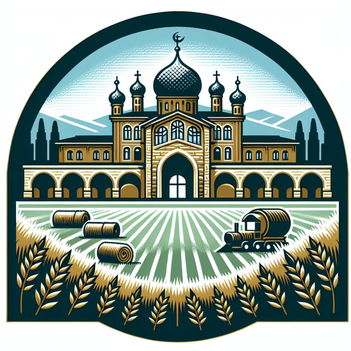 Crimean Estate with Arched Hangar and Field