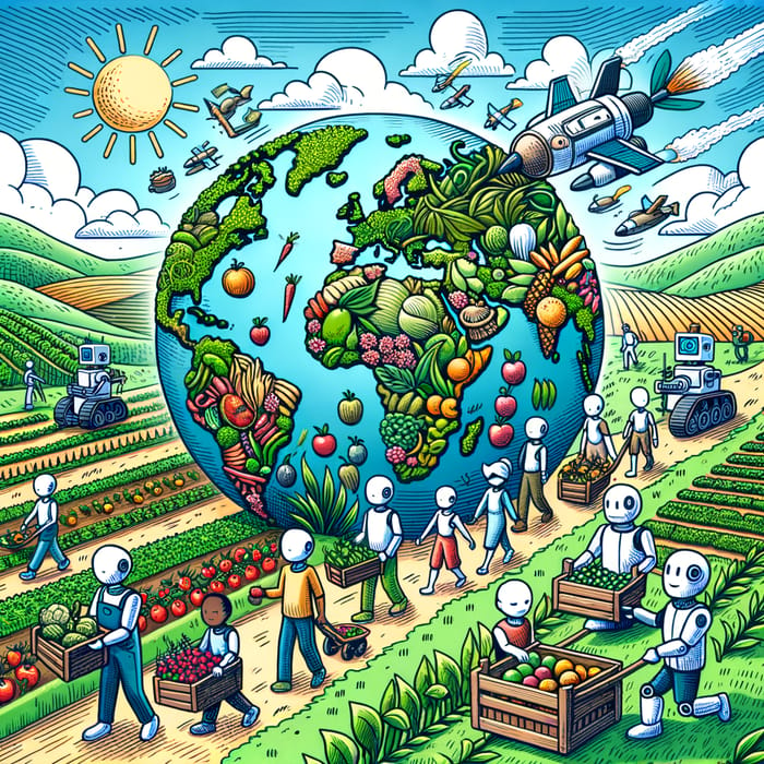 Global Harmony: Humans and Robots Transforming Agriculture Together