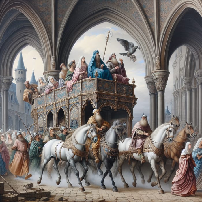 Medieval Palace Banquet Escape in Horse-Drawn Carriage