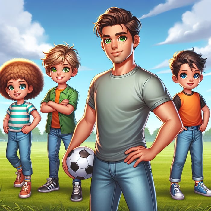 Icardi Playing Soccer with Kids
