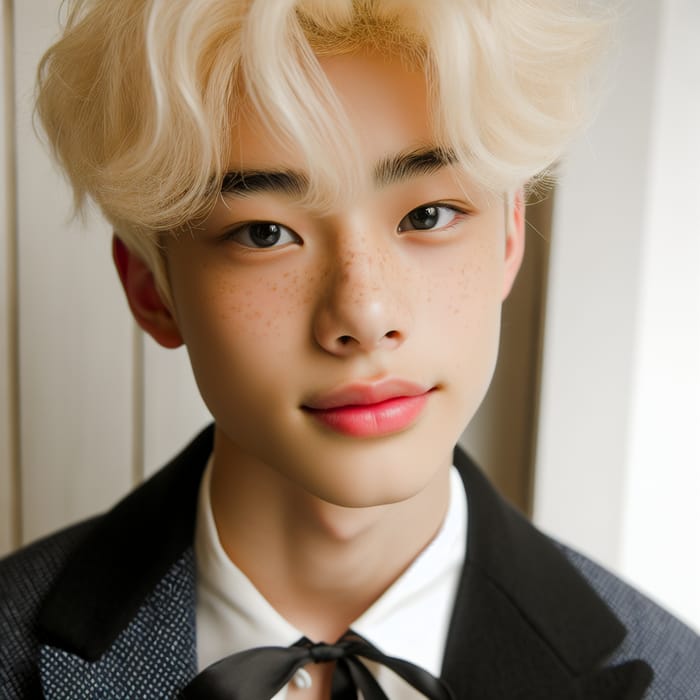 Blond Korean Boy - Beautiful Portrait