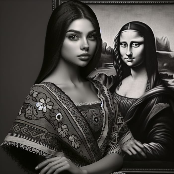 Mexican Style Mona Lisa Portrait