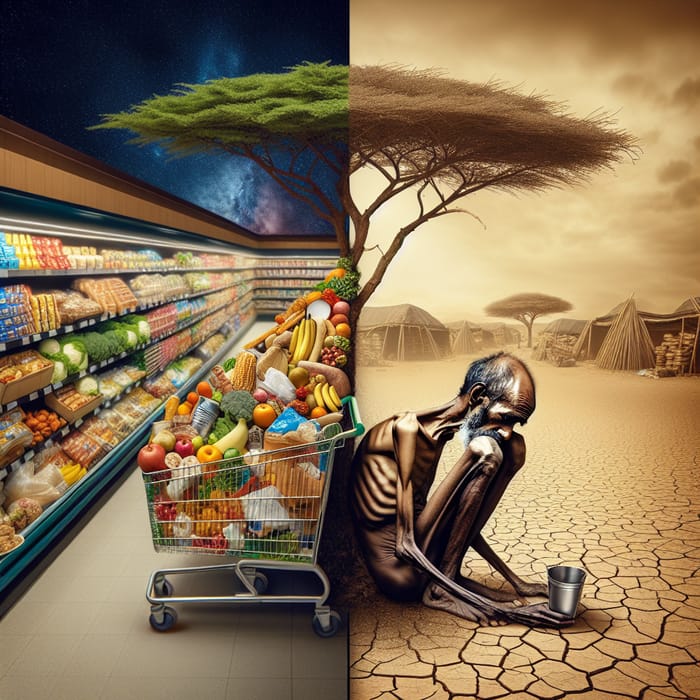 Global Food Waste Vs Starvation: A Stark Visual Contrast