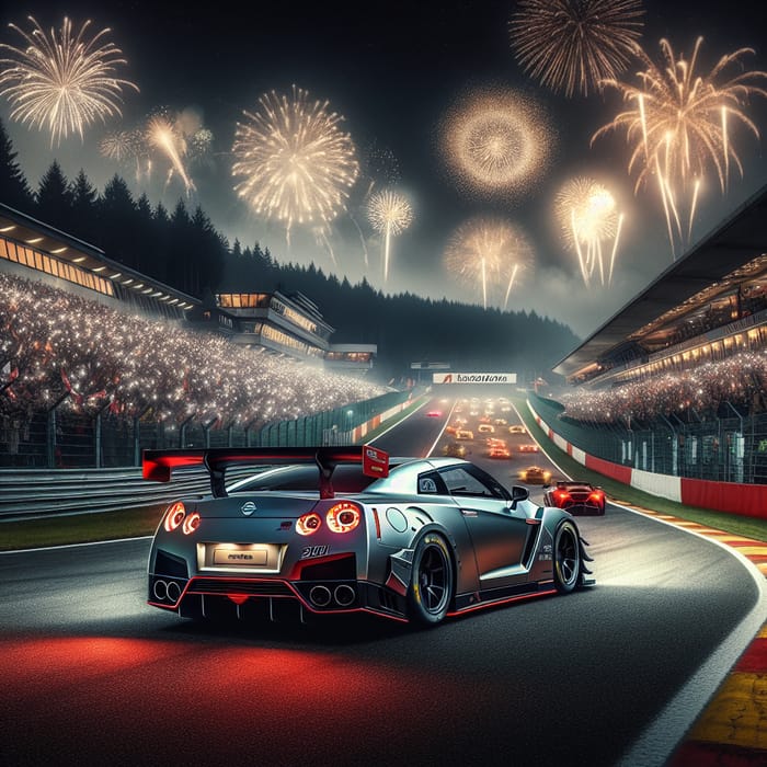 Spa Franchorchamp New Year Midnight Race: Nissan GTR R35 Nismo vs. Lamborghini Veneno