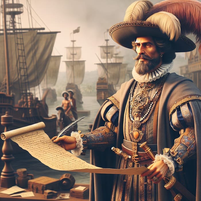 Spaniard Colonial Ruler: A Historical Scene | AI Art Generator | Easy ...