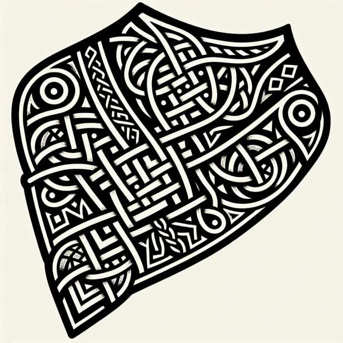 Intricate Nordic Neck Tattoo PNG Design