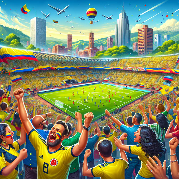 Colombia World Cup Celebration | Spectacular Fans & Cityscapes