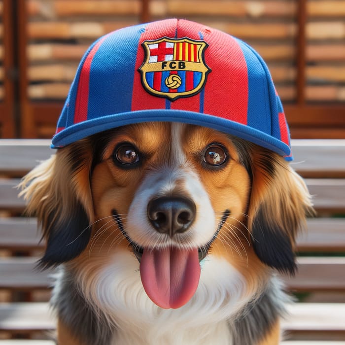 Barcelona Dog Cap | Spanish Soccer Team Accessory