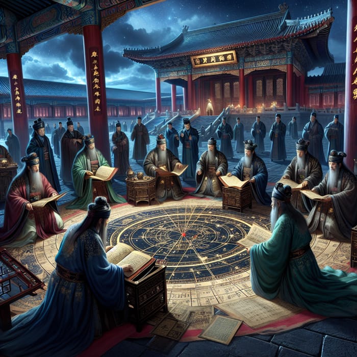 Ancient Chinese Royal Palace Ritual: Astronomers' Lifeward Ceremony