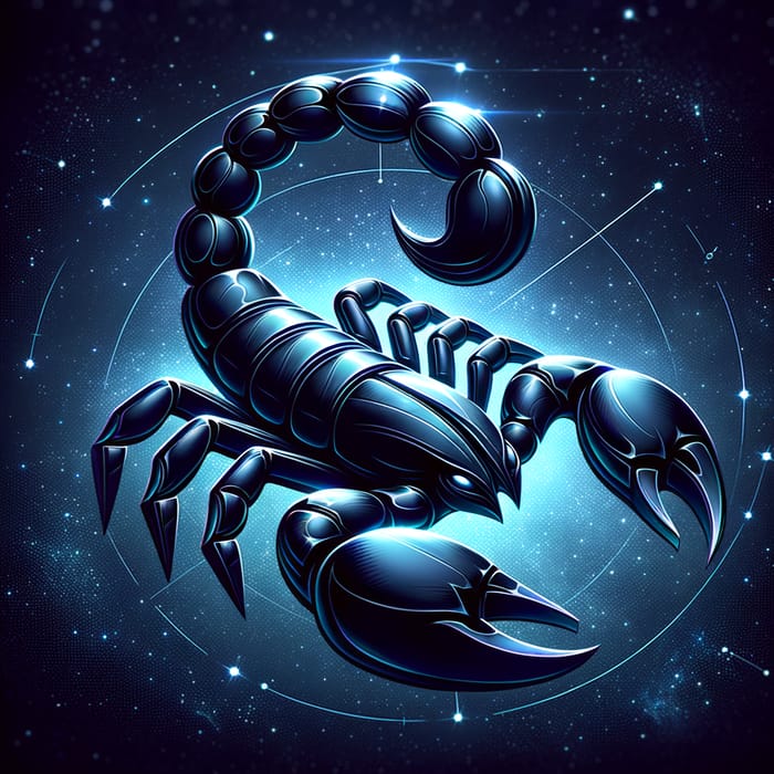 Scorpio Zodiac Symbol in Realistic 3D | Night Sky Art