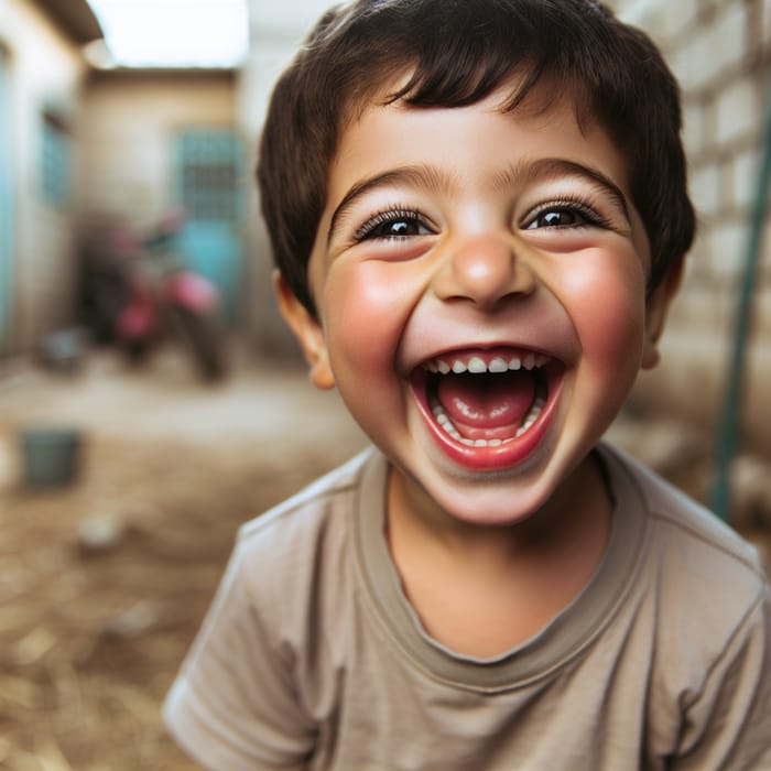 Joyful Child in Growth and Laughter