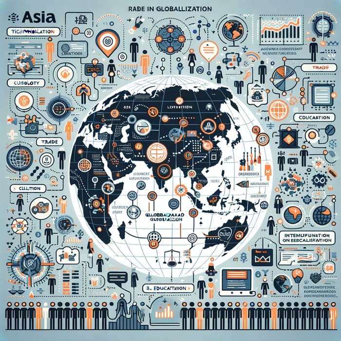 Asia: Infographic Poster on Globalization Role