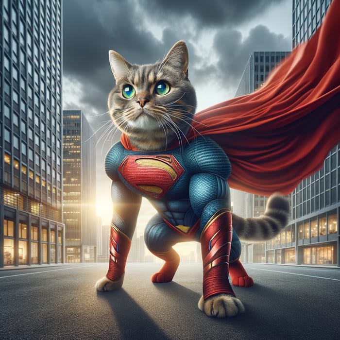 Superhero Cat - Saving the City