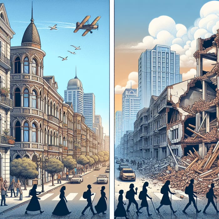 Before and After Earthquakes: Easy Drawing Examples