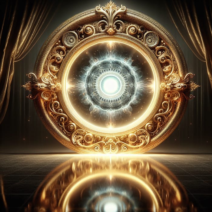 Fantasy Portal: Mystical Round Light Frame and Gateway