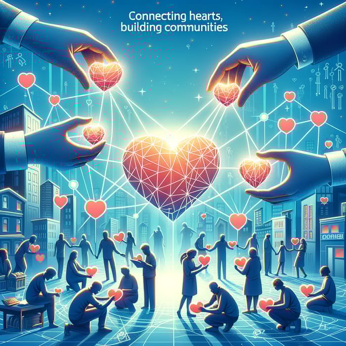 Connecting Hearts Building Communities AI Art Generator EasyPeasy.AI