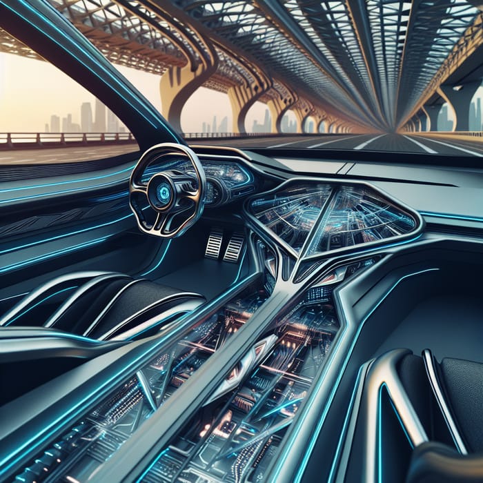 Futuristic Car Interior Design on Bridge - Salon of the Future Car