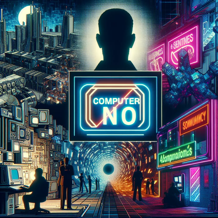 Neon Cyberpunk Avatar: Computer Says No Concept Art