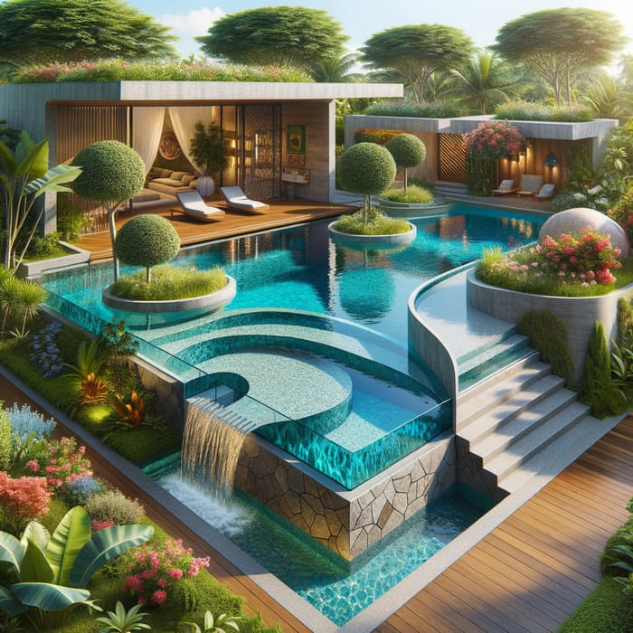 Intresting Swimming Pool Design | Elegant Garden Oasis
