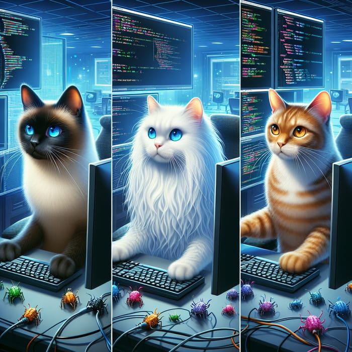 Three Cats Test Software with Precision in a Modern Setting