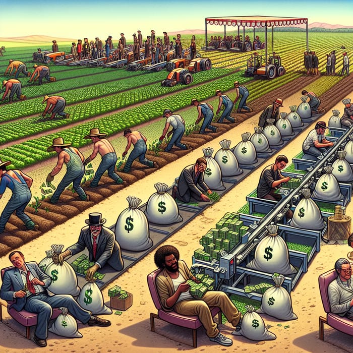 Unequal Distribution of Labor and Wealth: Farmers vs. Wealthy Profits