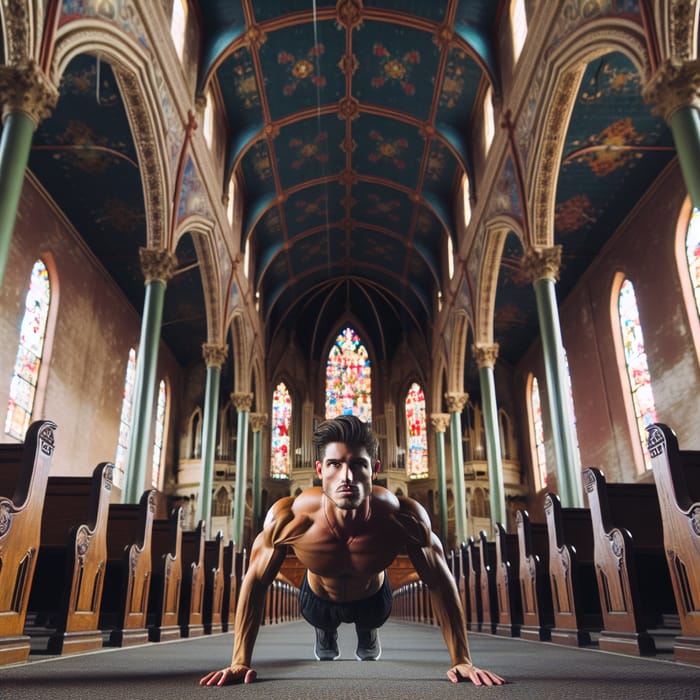 Push-Ups in an Ornate Church: A Unique Workout