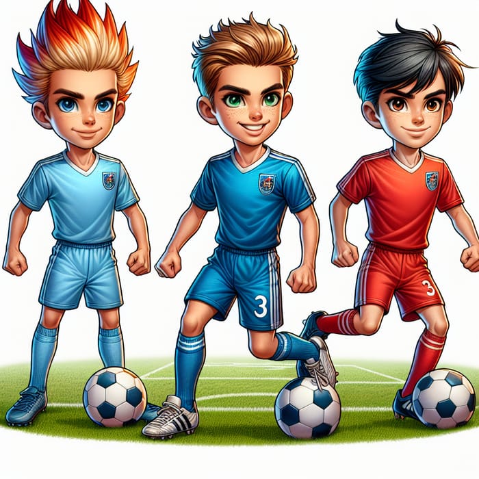 Inazuma Eleven: Young Football Players - Axel Blaze, Canon Evans, and Jude Sharp